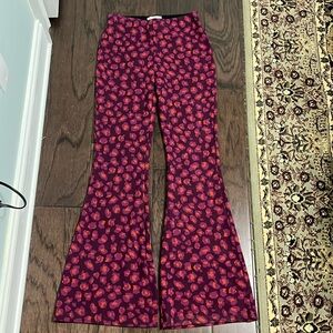 Anthropologie Knit flare bell bottom pants, size extra small